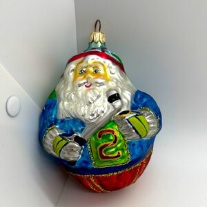 Vintage House of Ivana Hockey Player Christmas ornament